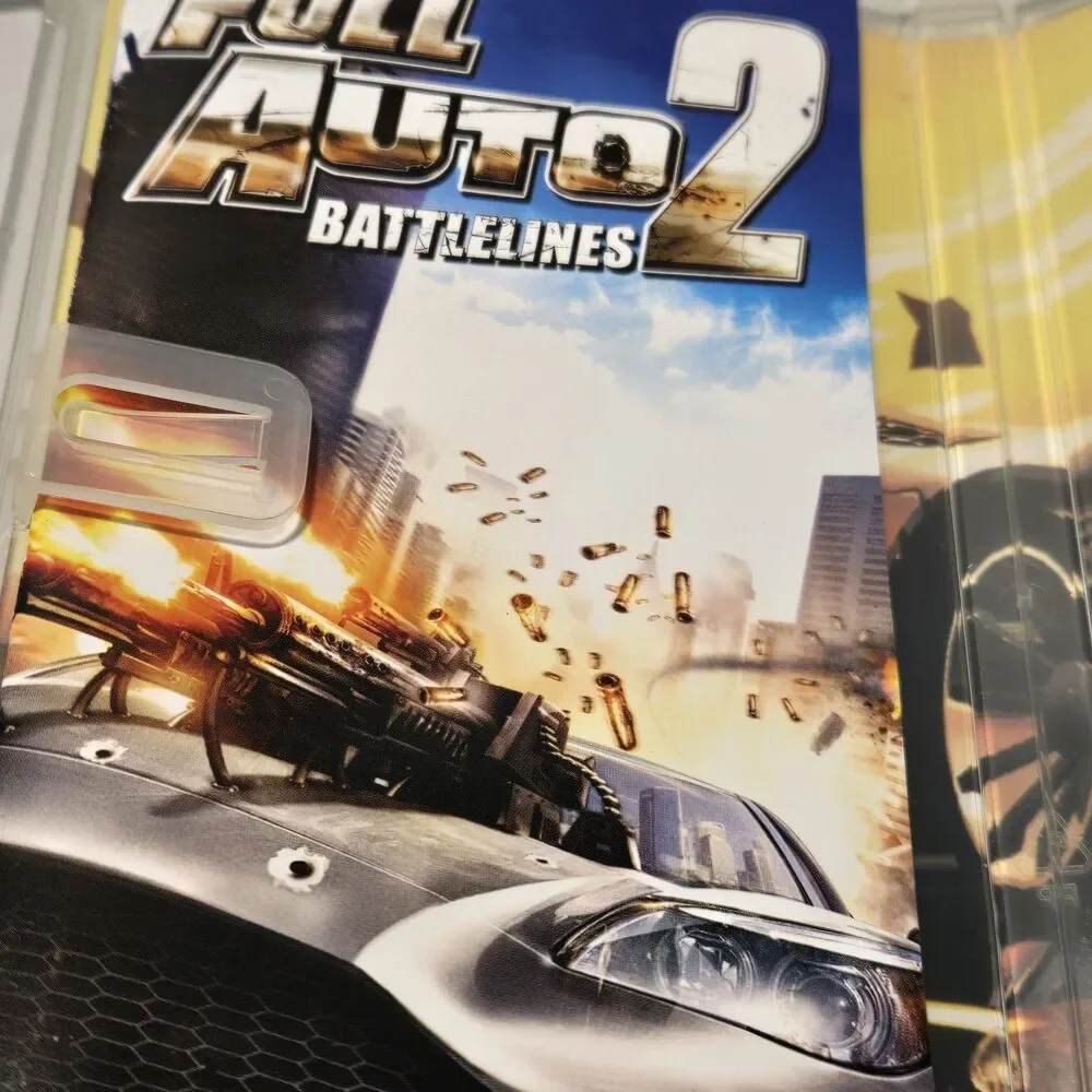 Full Auto 2: Battlelines (Sony PSP, 2007) - Combat Racing - Sega - TESTED
